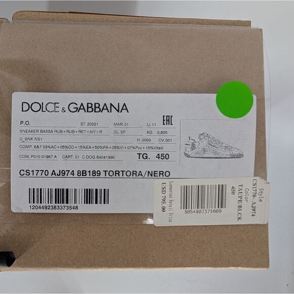 Dolce & Gabbana Red and Black Sneakers - Picture 11 of 11